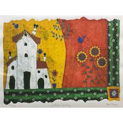 Helen Rhodes (British 1970-): 'Sunflower Symphony', limited edition colour giclee print signed titled and numbered 182/250 in pencil 50cm x 66cm