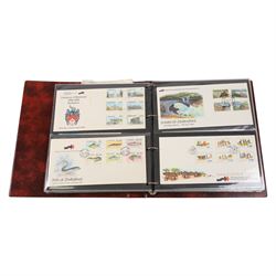 Great British and World stamps, first day covers, air mail covers, etc, in four folders and loose, in two boxes