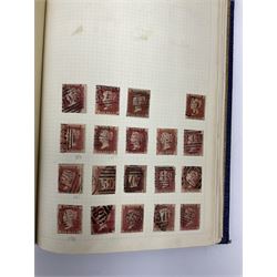 Great British Queen Victoria and later stamps including imperf penny reds with a few MX cancel examples, perf penny reds, King Edward VII stamps etc, housed in three small stock books/albums