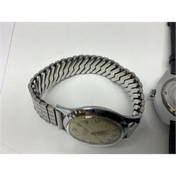 Paul Buhre RotoDato 21 jewels automatic wristwatch and nine manual wind wristwatches including Movado, Sterling, Visconte, Roamer, Avia and Ultra