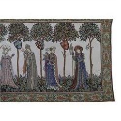 La Manta tapestry wall hanging, by Hines of Oxford, after teh 1420 fresco by Giacomo Jaquerio in the great hall at Casello Della Manta, H65cm, L130cm