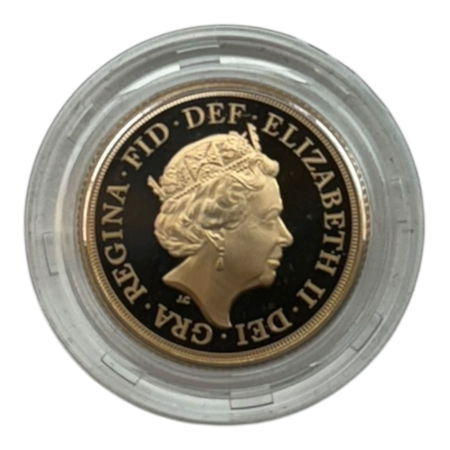 Queen Elizabeth II 2018 gold proof full sovereign coin, cased with certificate