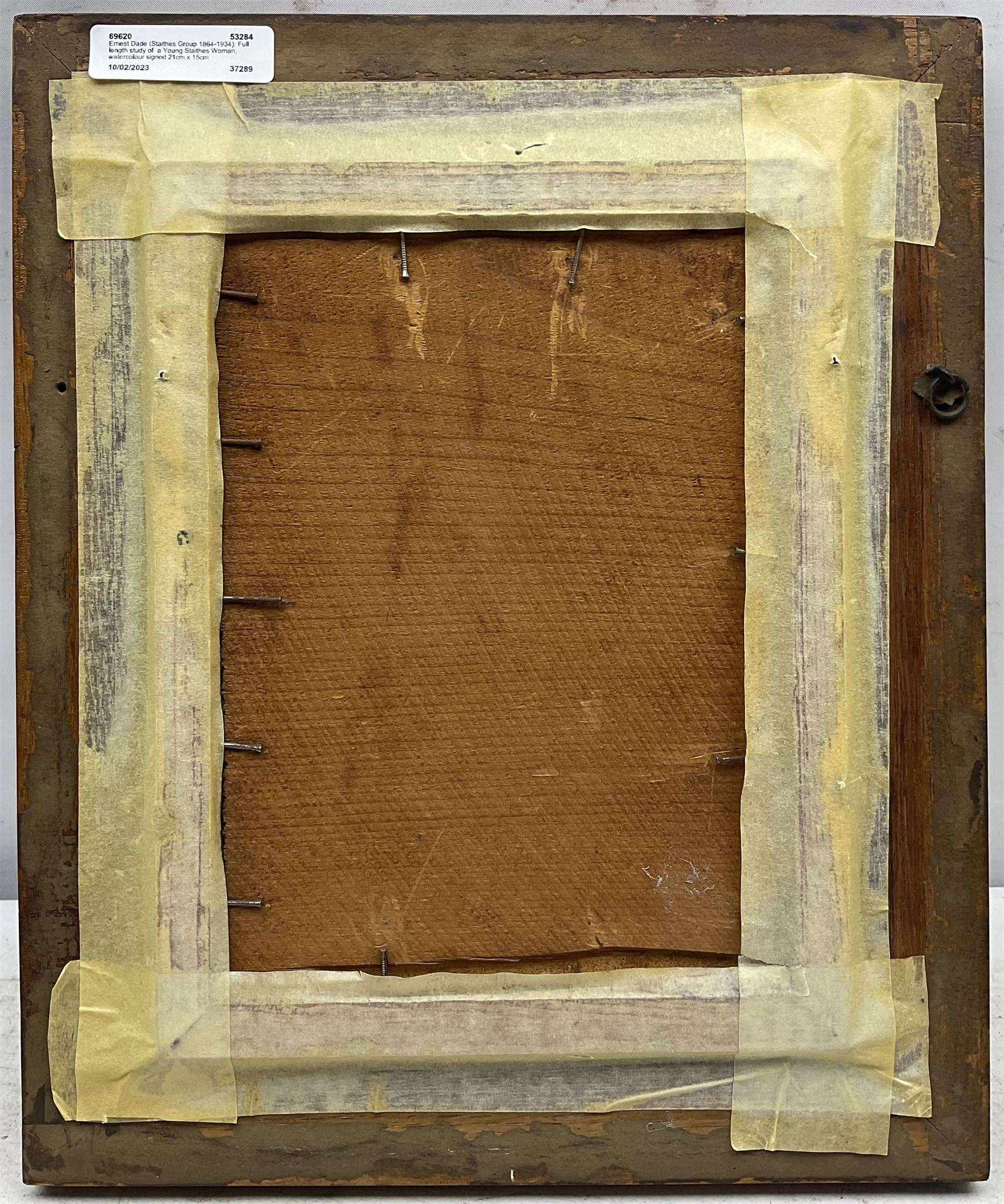 Ernest Dade (Staithes Group 1864-1934): Full length study of a Young Staithes Woman, watercolour signed 21cm x 15cm