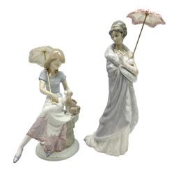 Two Lladro figures, comprising of Milanese Lady no 5323 and Picture Perfect no 7612, largest example H26cm