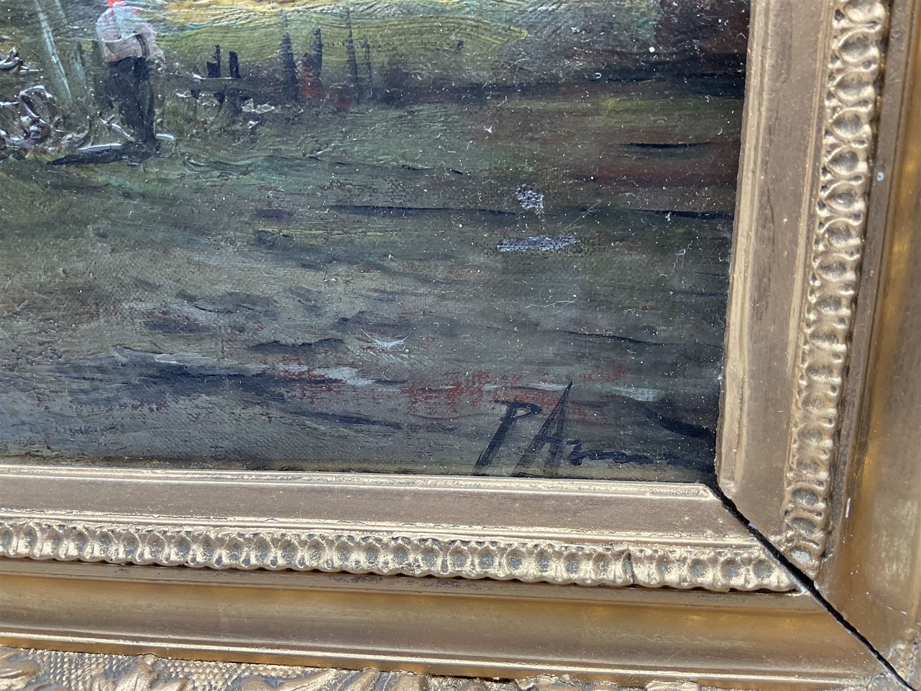 English School (early 20th century): Edge of the Woods, oil on canvas indistinctly signed 31cm x 40cm