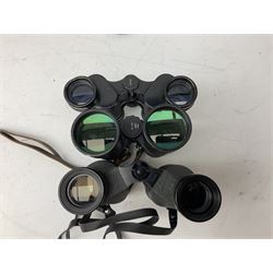 Eleven cased pairs of binoculars to include Summit 8x30,  Concord 8x40, Tasco no. 106 8x - 16x40, Chinon 10x50, Tokina 7x42 Field, Zoom 6x- 12x32 etc