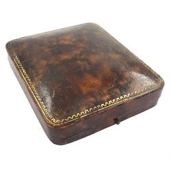 Early 20th century 9ct gold full hunter keyless lever pocket watch, white enamel dial with Roman numeral hour markers and subsidiary seconds dial, case by Aaron Lufkin Dennison, Birmingham 1927