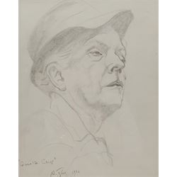Neil Tyler (British 1945-): 'Quentin Crisp - The Naked Civil Servant', pencil signed titled and dated 1976, titled verso 32cm x 25cm