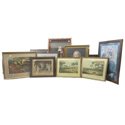 Ten framed prints and paintings, to include landscapes, portraits and still life  