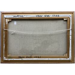 Jack Rigg (British  1927-2023): 'Shipping', oil on canvas signed, titled and dated 1983 50cm x 76cm