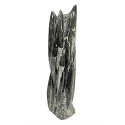 Orthoceras fossil tower, age: Devonian period, location: Morocco, H33cm