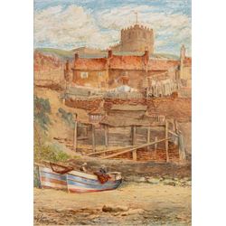 Alfred George Morgan (British 1848-1930): 'The Forge', View of Rigg Mill - Whitby and Distant View of Whitby Castle, set of three watercolours signed max, one titled verso 40cm x 26cm (3)