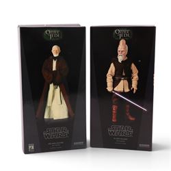 Two Sideshow Collectibles Order of the Jedi 1:6 scale figures, Obi-Wan Kenobi and Ki-Adi-M...