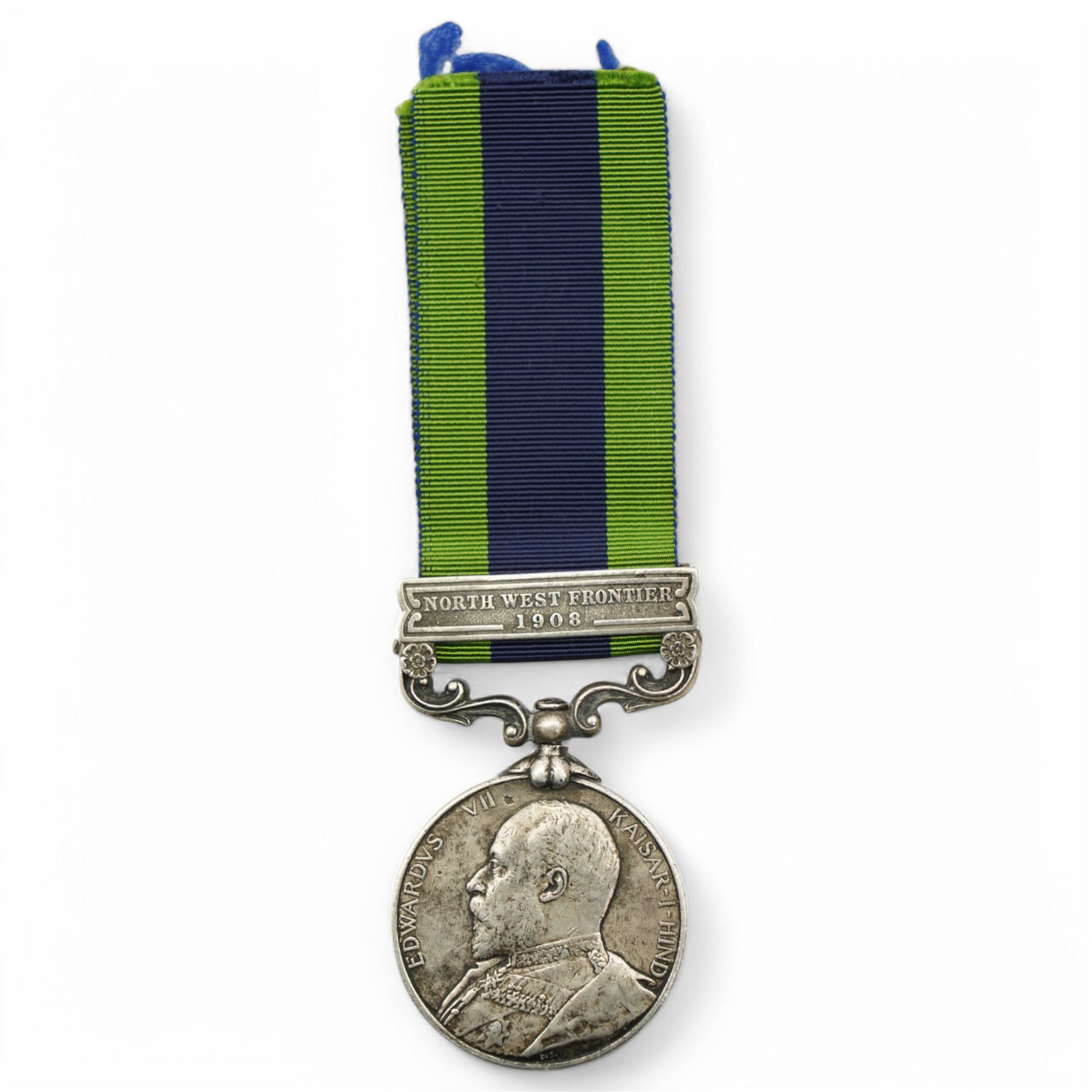 India General Service Medal, Edward VII to 4420 Sepoy Damootah 21st Punjabis with North West Frontier 1908 clasp