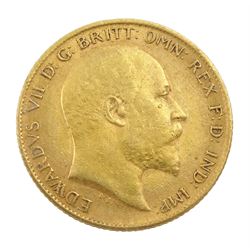King Edward VII 1910 gold half sovereign