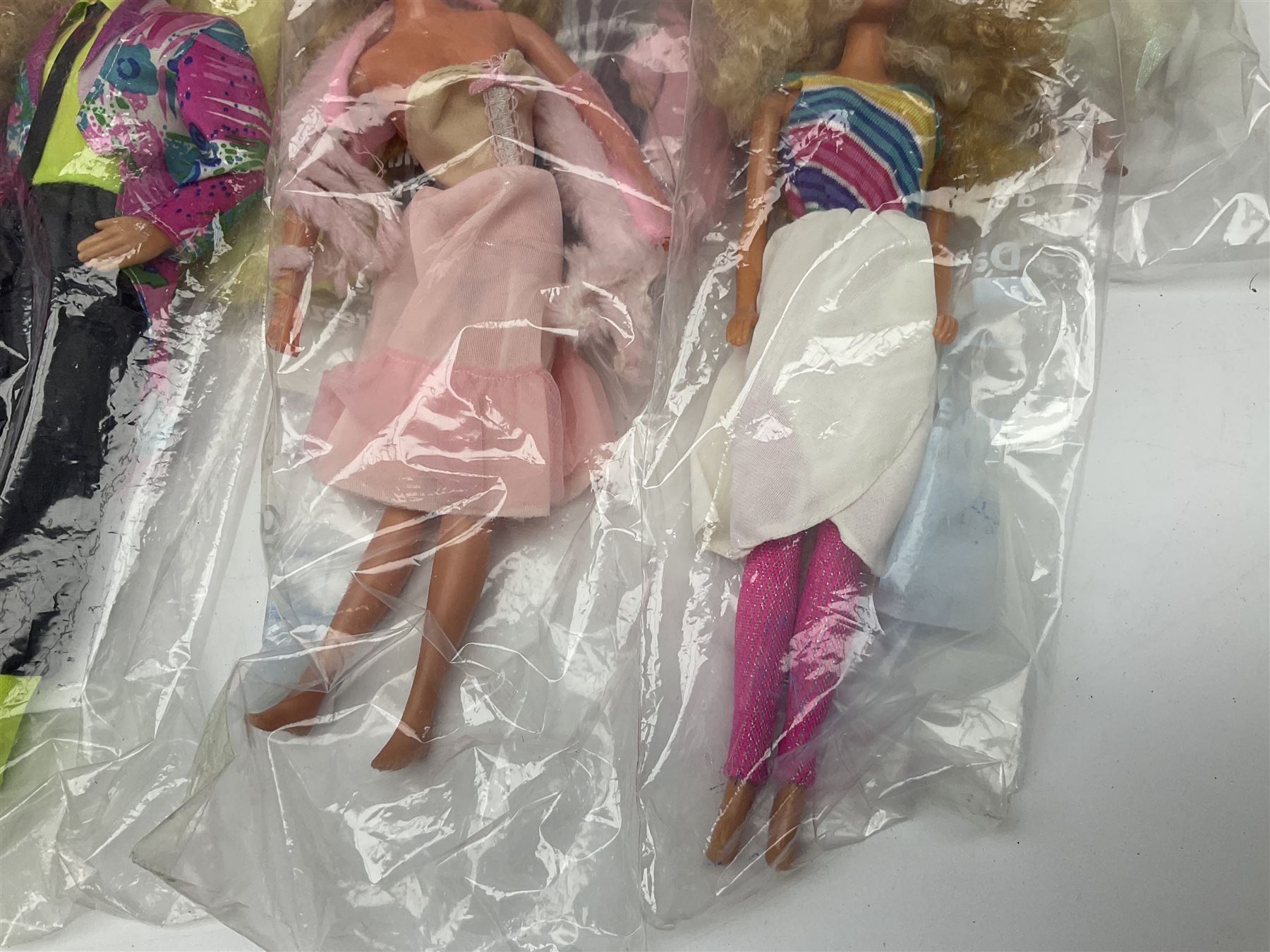 Barbie - 1980s fashion dolls comprising Tropical, Crystal, Barbie & Ken Rock Stars, Barbie & Ken with two babies; Barbie & child in matching yellow dresses, Pink 'n' Pretty and Barbie & Ken with Grandma, Grandpa and twins; all unboxed (17)