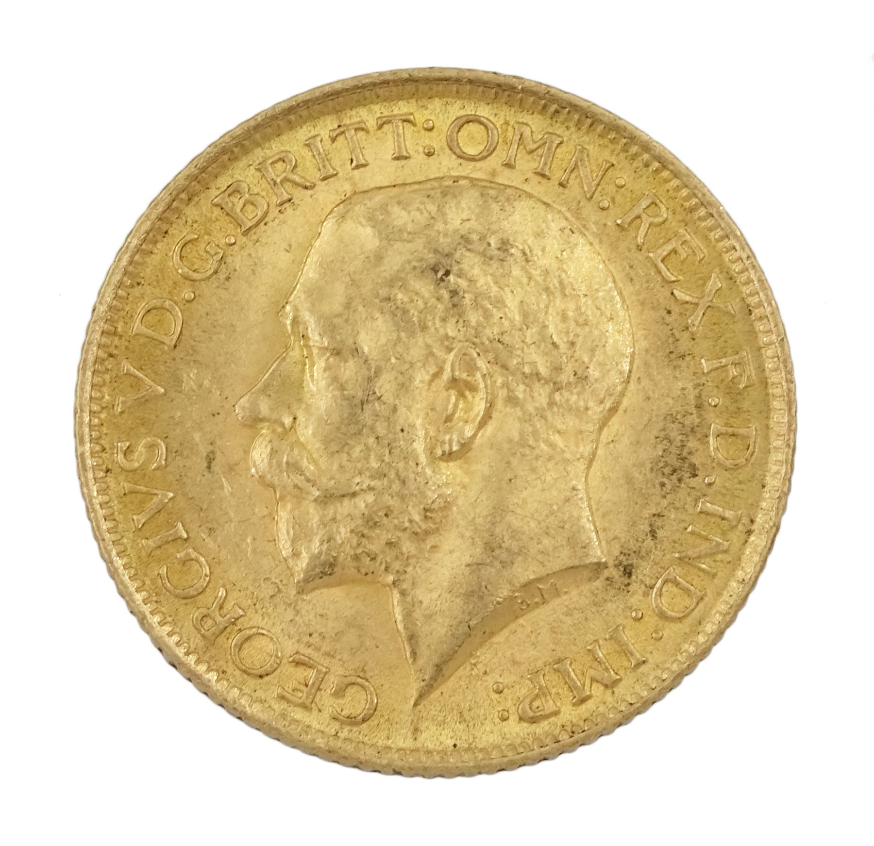 King George V 1912 gold full sovereign coin