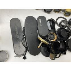 Quantity of binoculars for spares and repair, to include Cogswell & Harrison Primic 8x30, Prinz 8x30, Telstar 35x60, Zeiss Wetzland 8x40 etc