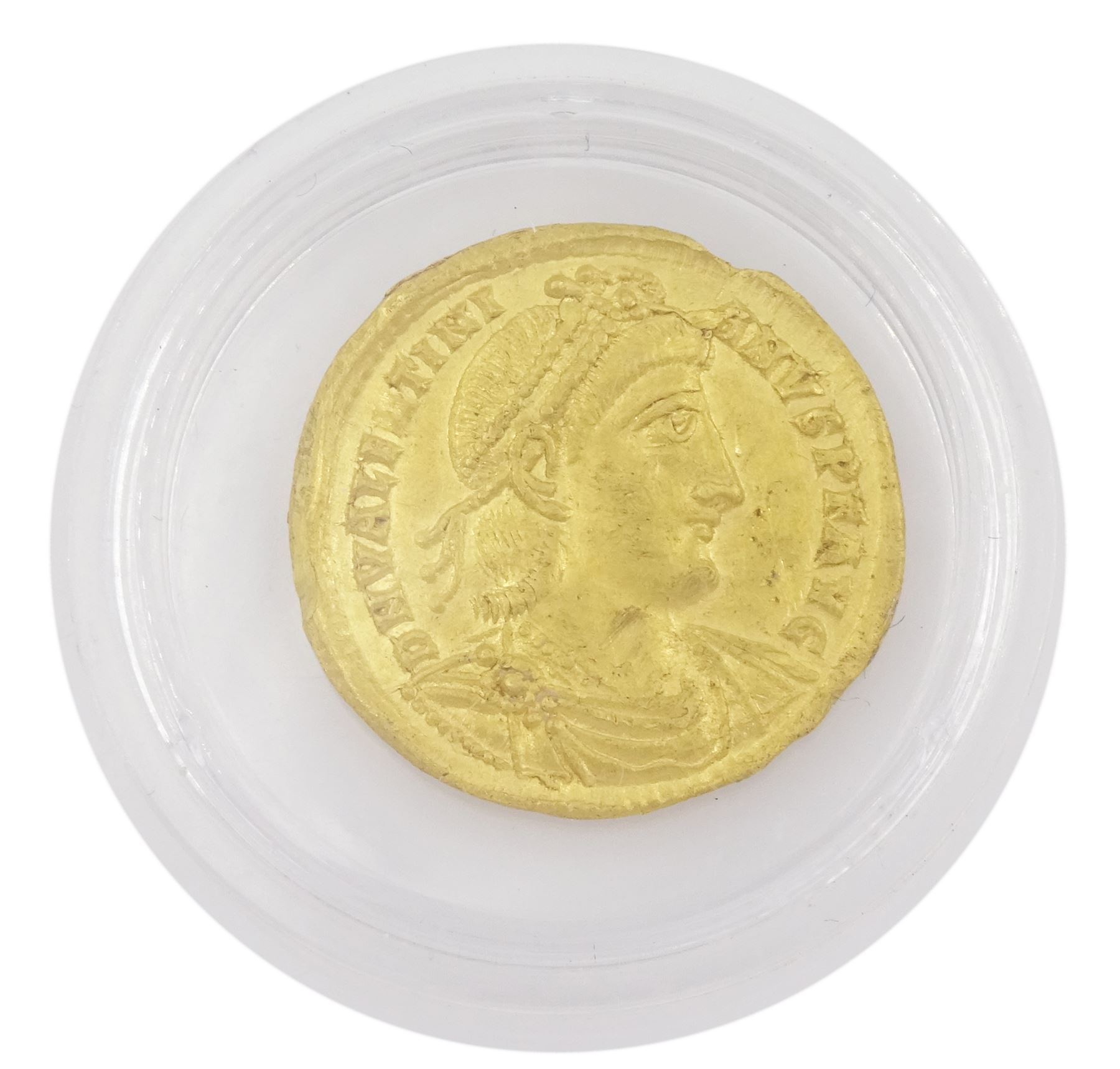 Roman gold Solidus coin of Valentinian I (AD 364-367)