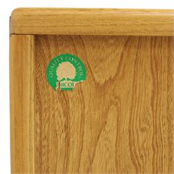 Ercol - mid-20th century light elm and beech Windsor 'model 455' sideboard, rectangular top over three central drawers flanked by cupboards, on castors