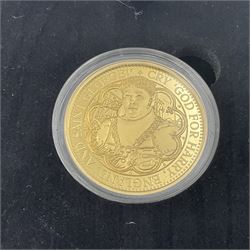 Queen Elizabeth II Bailiwick of Jersey 2022 'The 600th Anniversary of Henry V' gold proof five pound coin, cased with certificate