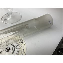 Quantity of laboratory and physics glassware including 'Guinea and Feather' equipment; boxed Latent Heat apparatus; Maltese Cross tube; atmospheric air pressure indicator flask; electroscope discharge tubes etc