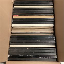 Collection of vinyl LP records in four boxes, mainly Jazz and Classical including Piano Rags by Scott Joplin, Sarah Vaughn, Duke Ellington and His Orchestra and Louis Armstrong, etc