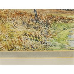 John Freeman (British 1942-): 'Lockwood Beck', watercolour signed and dated '92, 33cm x 50cm