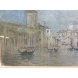 John Ruskin (British 1819-1900): Venice by Moonlight, watercolour and pencil signed 16cm x 22cm
Provenance: (Charles) Fairfax Murray collection, label verso