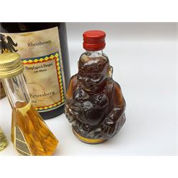 Mixed alcohol to include Glenmorangie 10 years old single Scotch whisky, Cardhu 12 year old Malt whisky, Ferdinand Pieroth 1949 Gau-Odernheimer Petersberg Beerenauslese, etc various contents and proofs