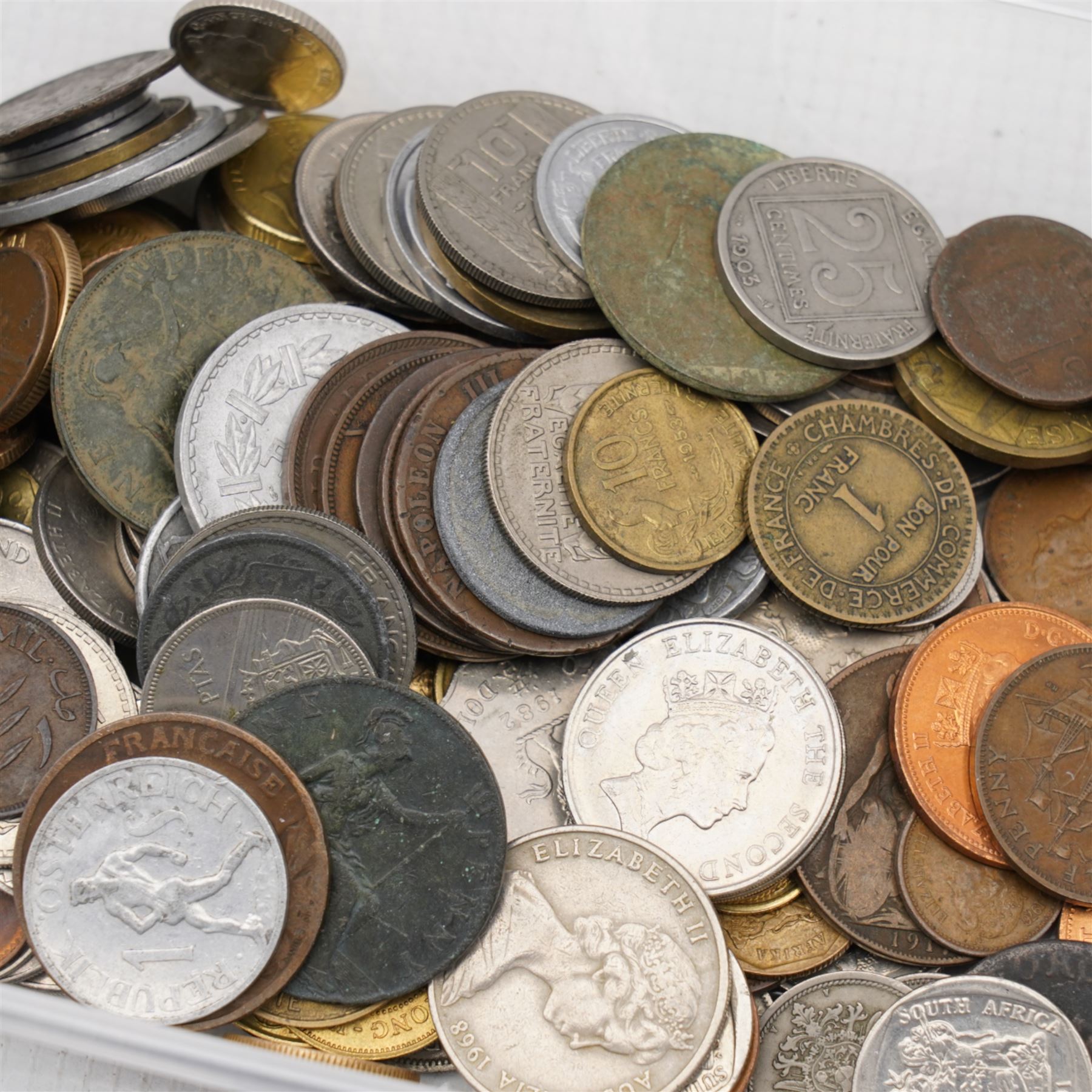 George I Farthing 1722, American One Dime 1899 and other coins