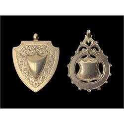 Two early 20th century 9ct rose gold fob