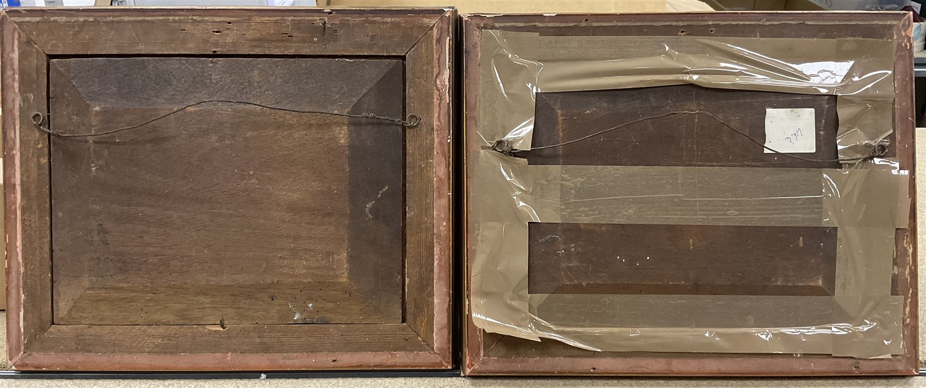 After William Lionel Wyllie (British 1851-1931): Shipping Scenes, pair oils on panel bearing signatures 21cm x 28cm (2)