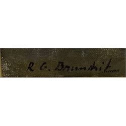 Reginald Grange Brundrit RA ROI (British 1883-1960): 'Near Stoupe Brow Ravenscar', oil on canvas signed, titled verso 34cm x 45cm