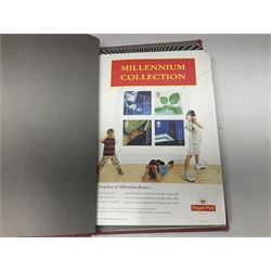 Royal Mail advertising cards, displaying upcoming commemorative issues, for use in post offices, housed in a single album