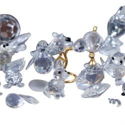 Collection of Swarovski and similar, including dogs, birds, animals etc