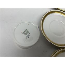 Six Shelley Athens pattern coffee cups and saucers, together with six Coalport Revelry coffee cups and saucers, and a Wedgwood tea set for two people