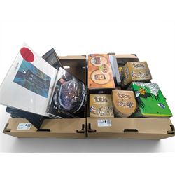 Toys and collectables, including Star Wars reference books, Nintendo Gamecube Donkey Konga...