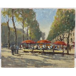 William Burns (British 1923-2010): 'Early Autumn - Champs-Élysées', oil on board signed, titled verso 20cm x 25cm (unframed) 
Provenance: direct from the artist's family