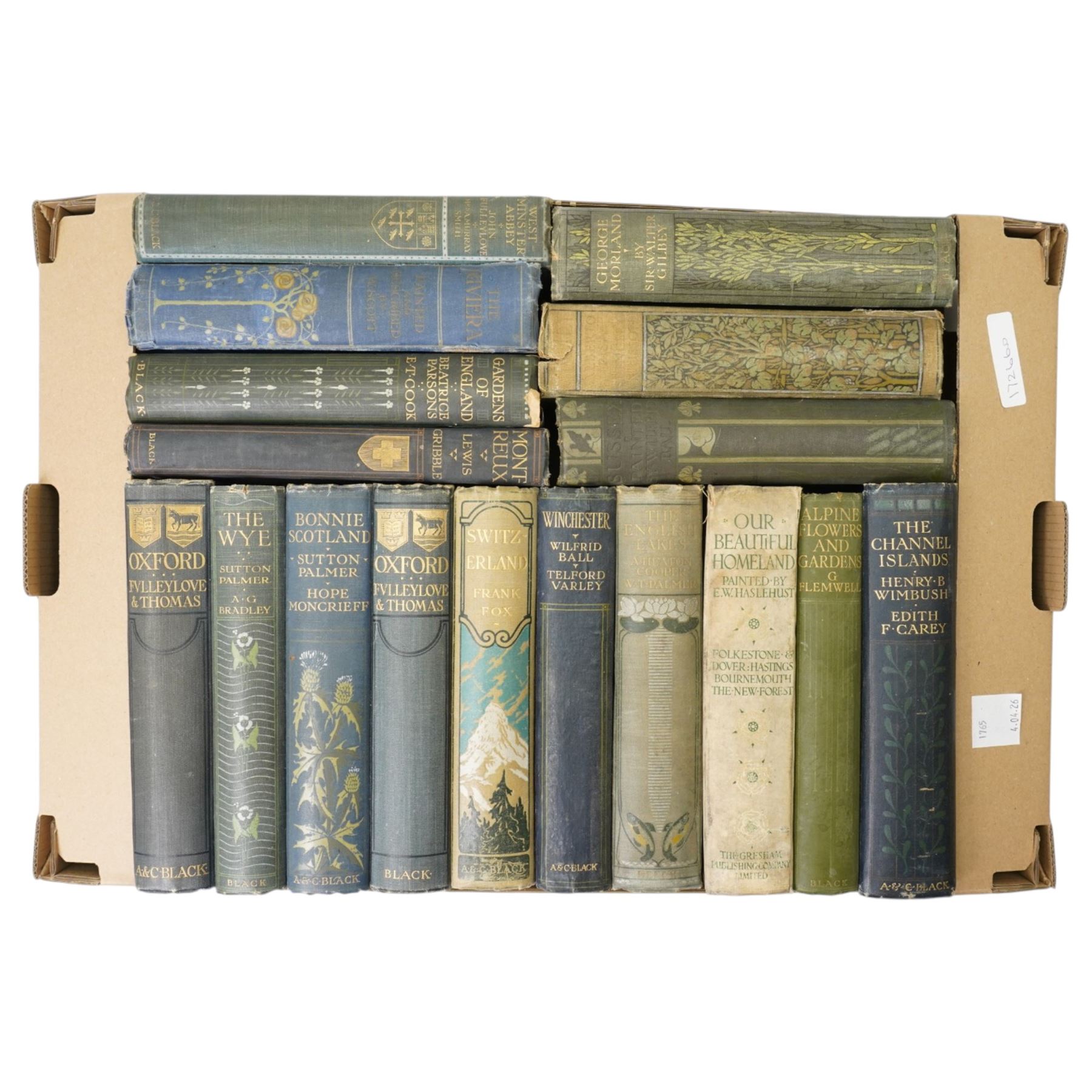 Large collection of Mortimer Menpes and AC Black travel books including notable limited and signed volumes 'Durbar' signed 888/1000, 'Paris' de-luxe edition 147/500, 'Cruikshank's Water-Colours' signed 31/300, 'Yorkshire Coast & Moorland Scenes' signed by Gordon Home 150/200 etc approx 100 volumes