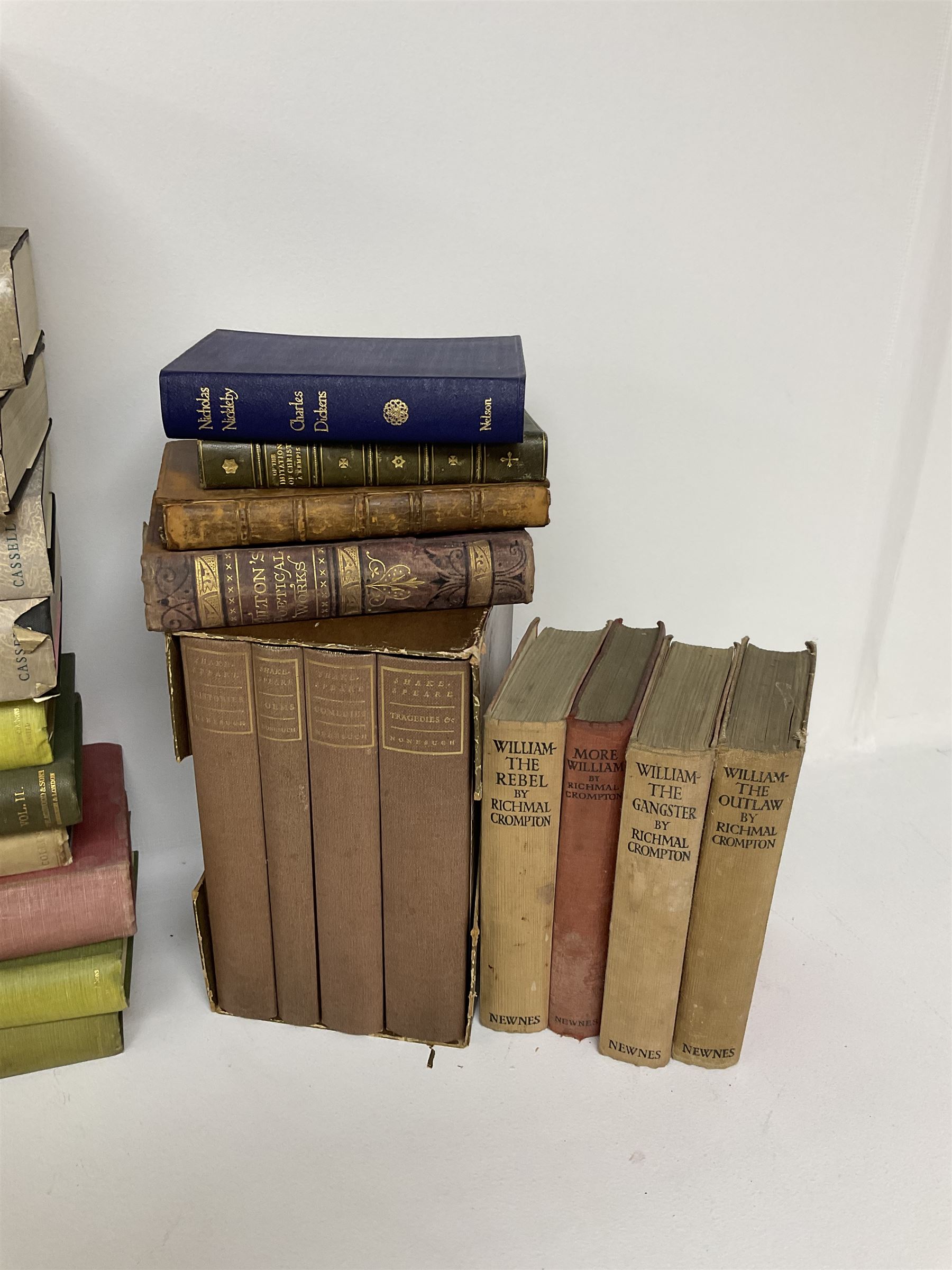 Kingsley, Charles; The Water-Babies, with coloured plates illustrated by Arthur A. Dixon, published by Ernest Nister, together with other predominantly cloth bound books including Shakespeare, Charles Dickens, Emerson’s Mechanics, etc