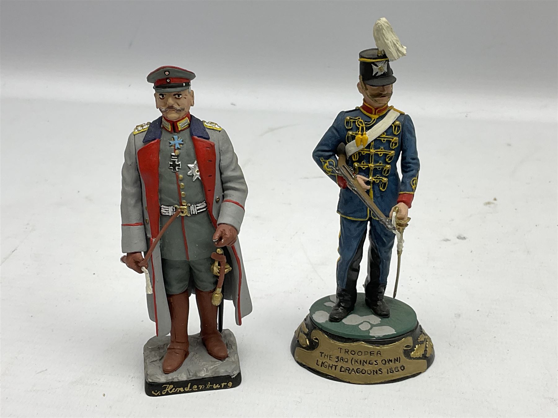 Ten various composition figures of French soldiers, possibly by Elastolin, H9cm; and eight lead figures of French soldiers; together with five modern metal figures of soldiers (23)