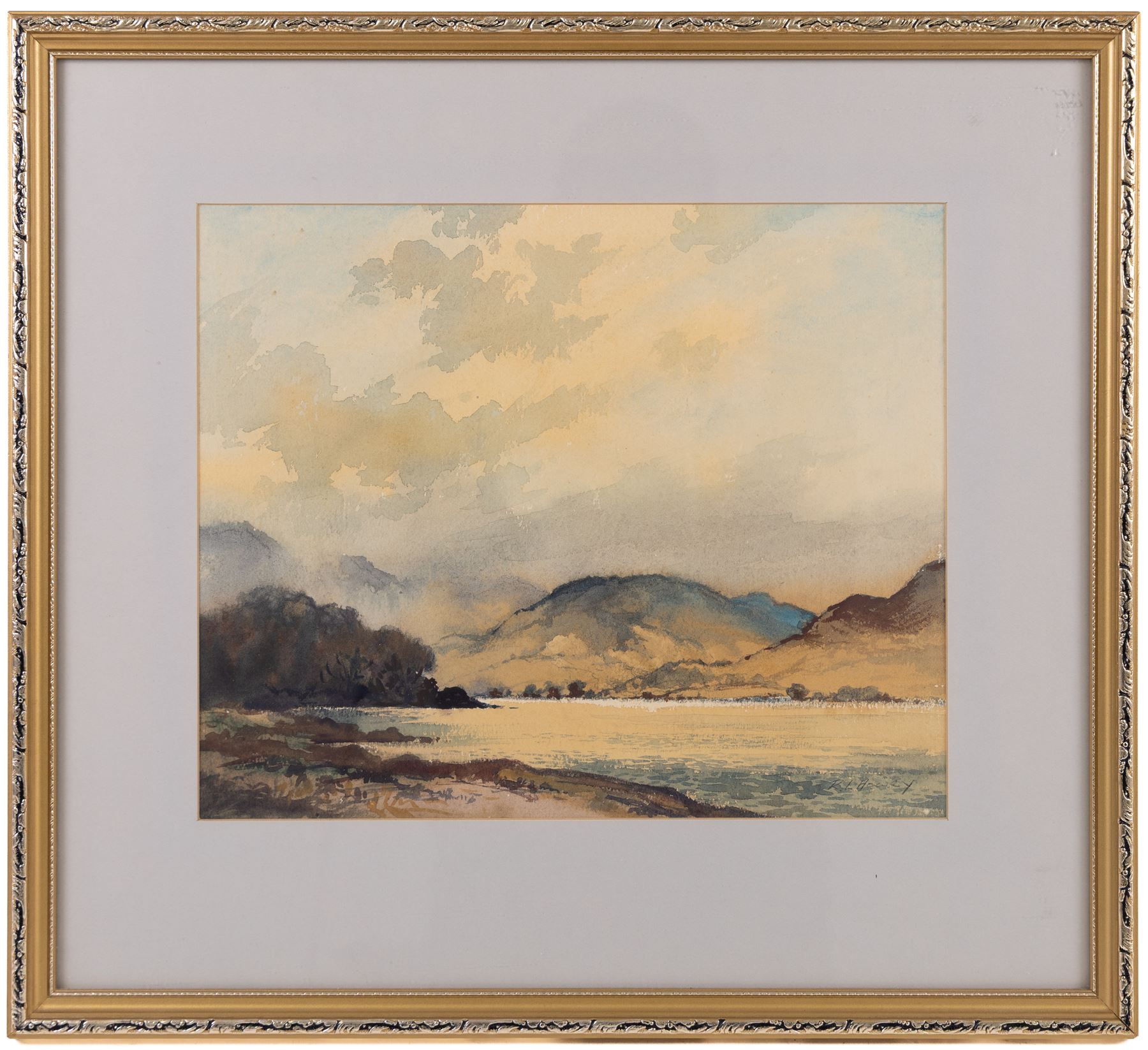 Robert Leslie Howey (British 1900-1981): View Towards the Hills, watercolour signed 26cm x 32cm 