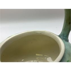 Clarice Cliff for Newport Pottery Delicia pattern bowl, D20cm, Victorian Wedgwood oval tea pot retailed by Goode & Co and in the Bamboo pattern and three other items
