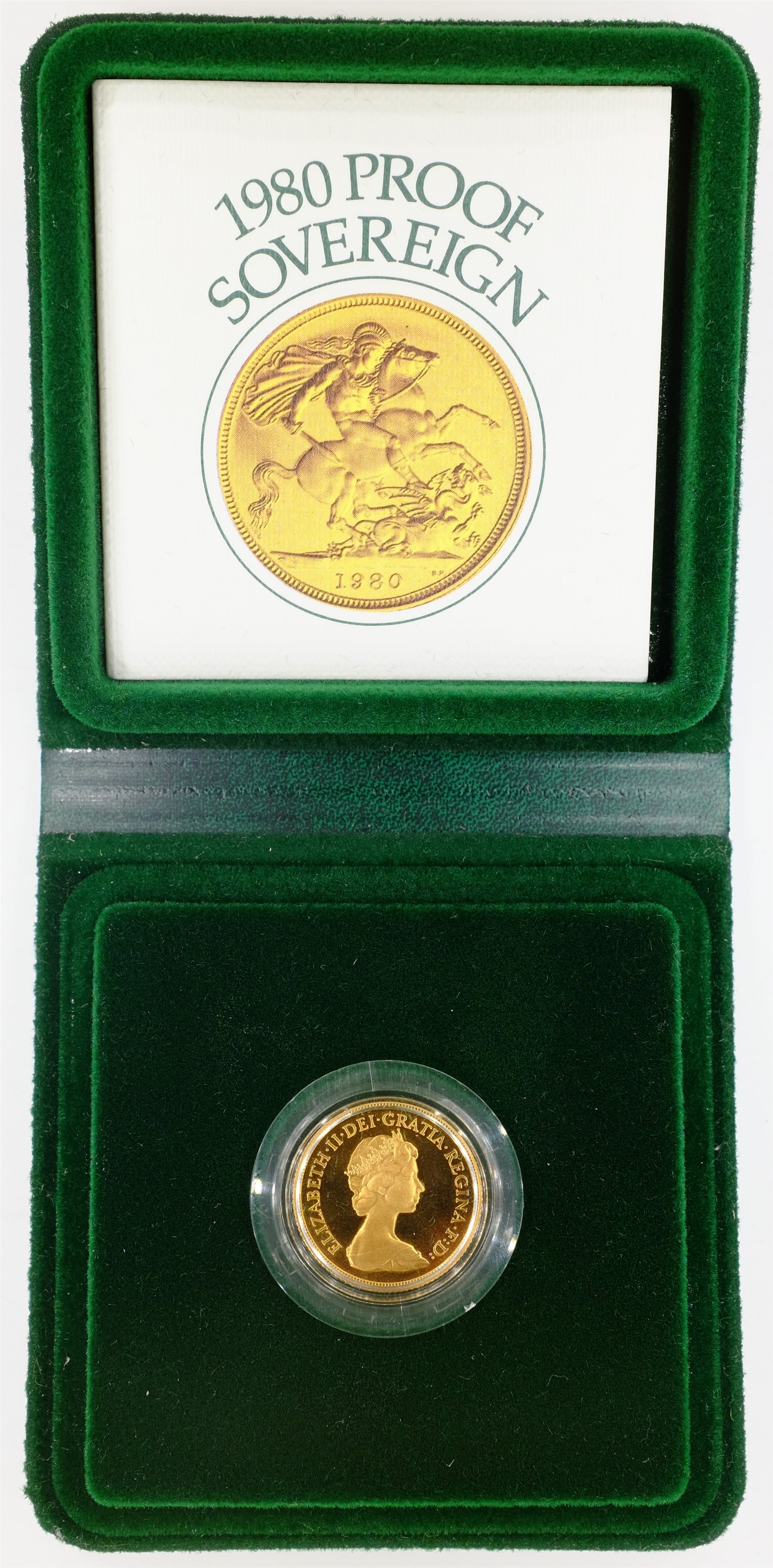 1980 gold proof sovereign, with certificate, in wallet of issue Coins
