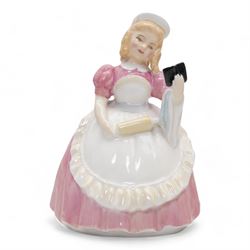 Five Royal Doulton figures comprising 'Rose', 'Dinky Do', 'Bo Peep', 'Cookie' and 'Babie', together with a Royal Worcester figure 'Mischief' modelled by F.G. Doughty (6)