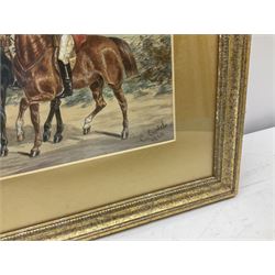 C Canlelo (British 19th century): On the Hunt, watercolour signed and dated 1968 together with English School (19th century): Successful Hunt, watercolour and pencil unsigned max 24cm x 36cm (2)