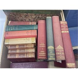 Collection of books, to include The Second World War by Winston Churchill, six volumes, The Oxford History of England, The Gardeners Chronicle, etc in four boxes   