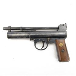 Webley Mark I .177 air pistol, circa 1924, serial number 34599, the air chamber marked Web...