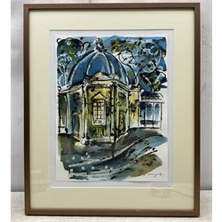 Adam King (British 1964-): 'Castle Howard' and 'The Stump Room - Harrogate', pair watercolour and inks signed and dated '11 and '12, 34cm x 45cm (2)